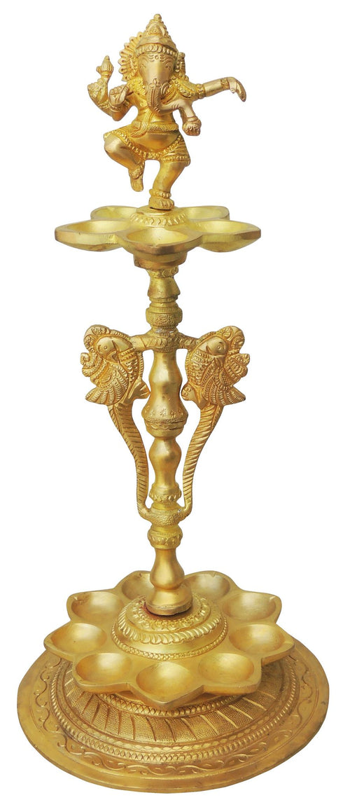 Brass Ganesh Oil Lamp Deepak 1.96Kg